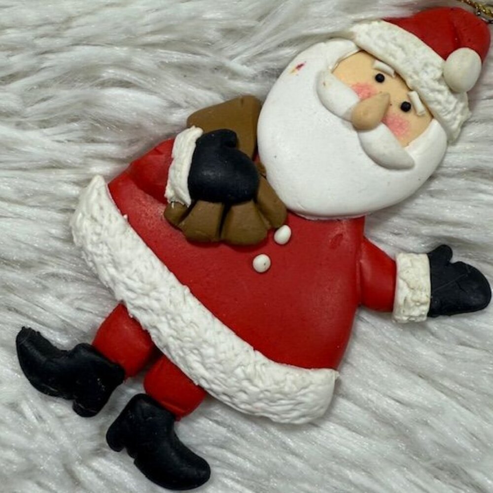 Vintage Waving Santa with Santa Sak Ornament
